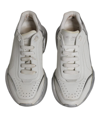 Dolce & Gabbana Weiß Silber Daymaster Low Top Turnschuhe Schuhe