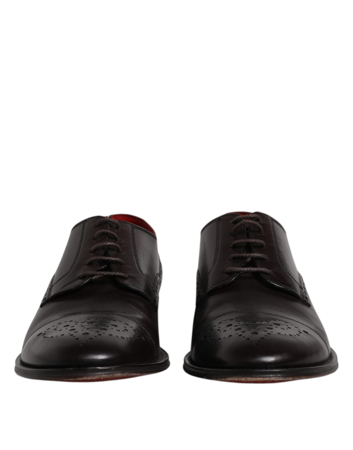 Dolce & Gabbana Schwarzes Kalbsleder Derby Herren Anzugschuhe