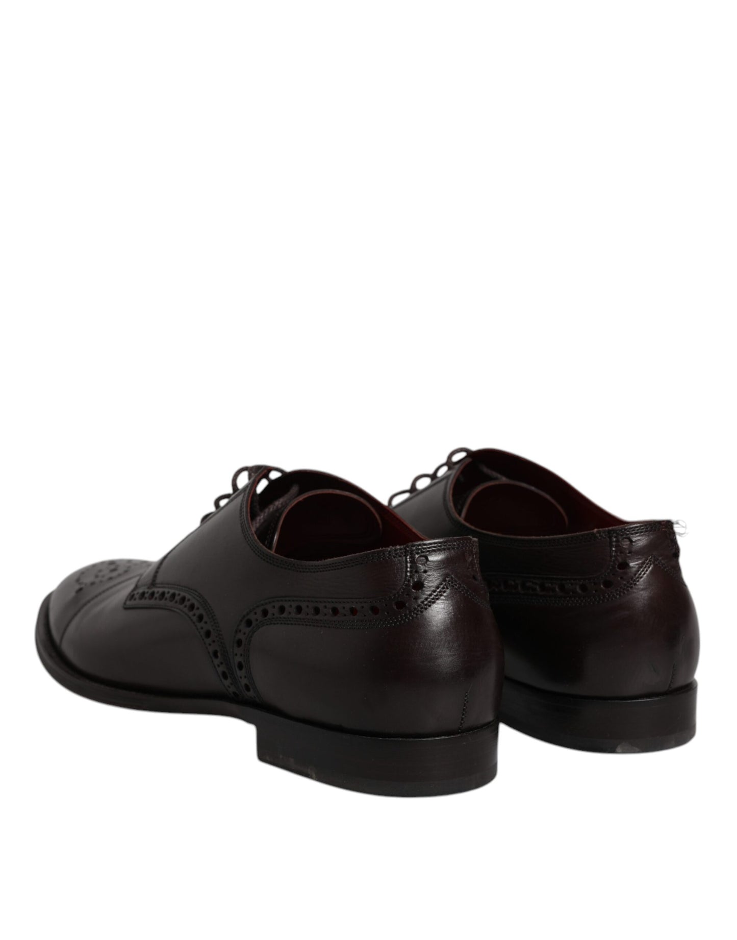 Dolce & Gabbana Schwarzes Kalbsleder Derby Herren Anzugschuhe