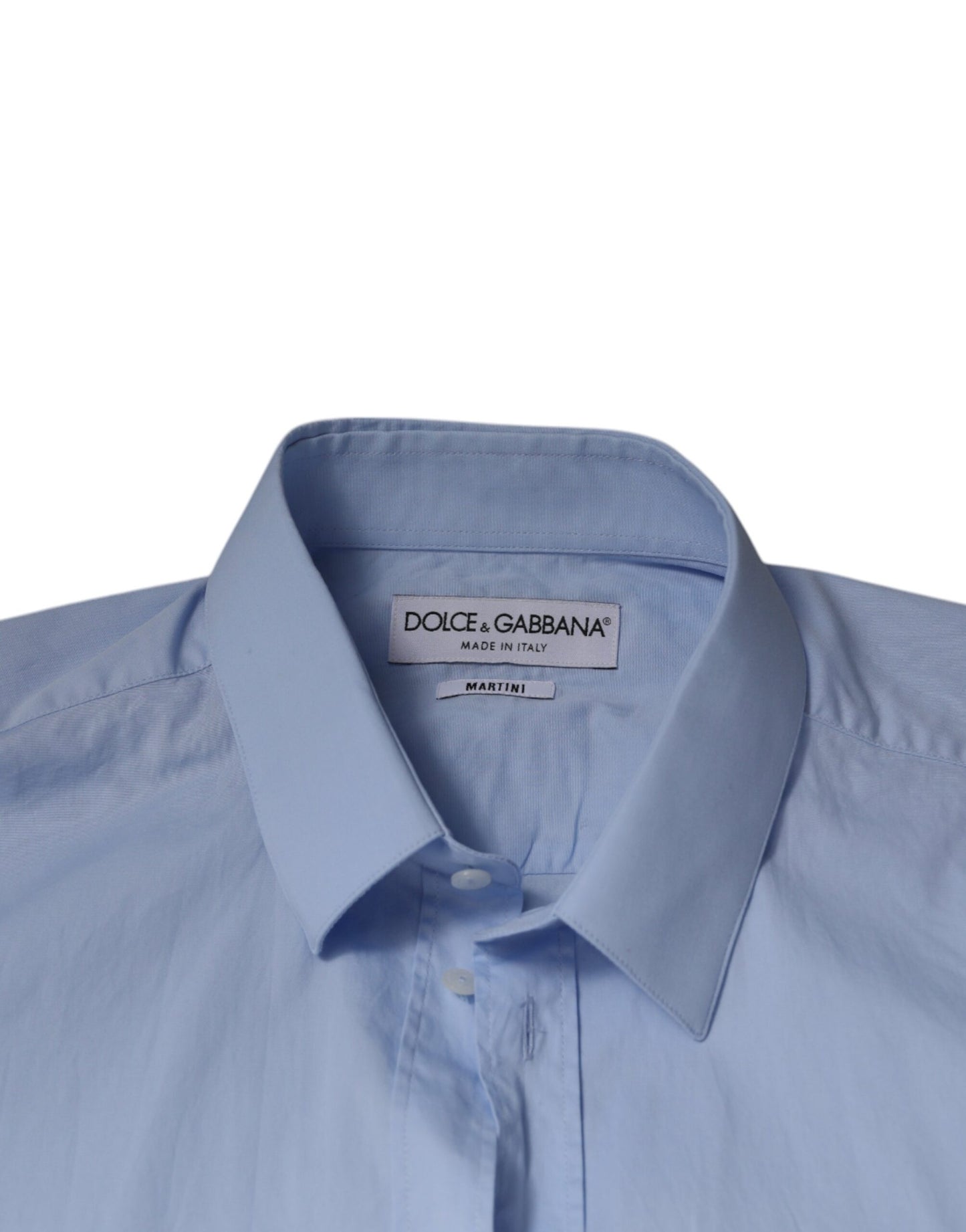 Dolce & Gabbana Hellblaues Baumwollhemd MARTINI Slim Fit