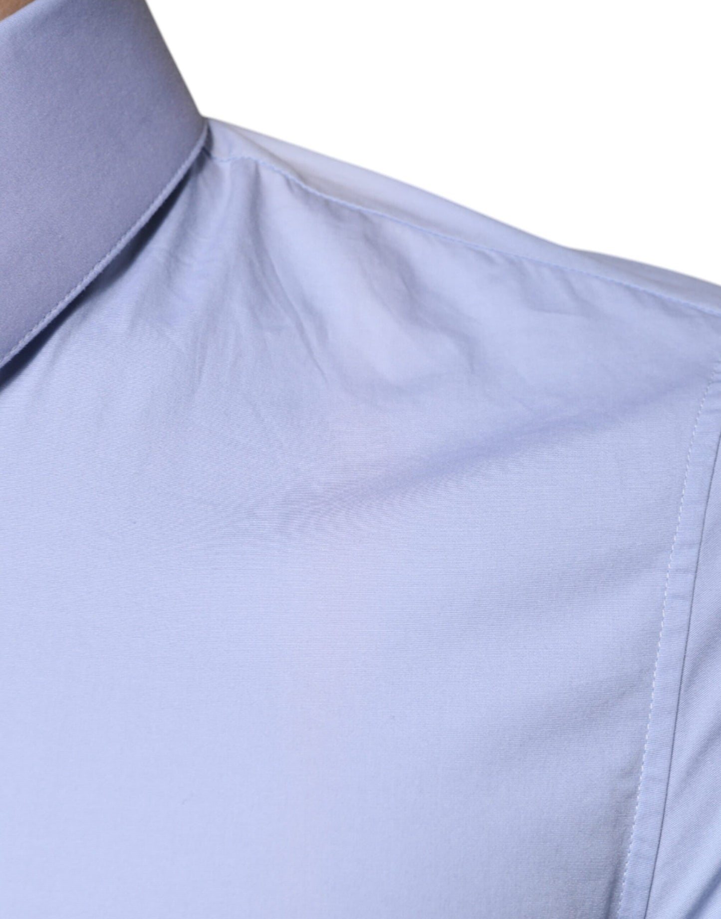 Dolce & Gabbana Hellblaues Baumwollhemd SICILIA Slim Fit