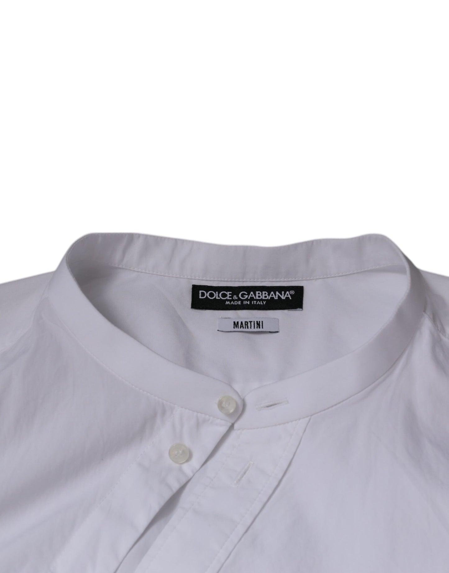 Dolce & Gabbana Weißes Baumwollhemd MARTINI Slim Fit