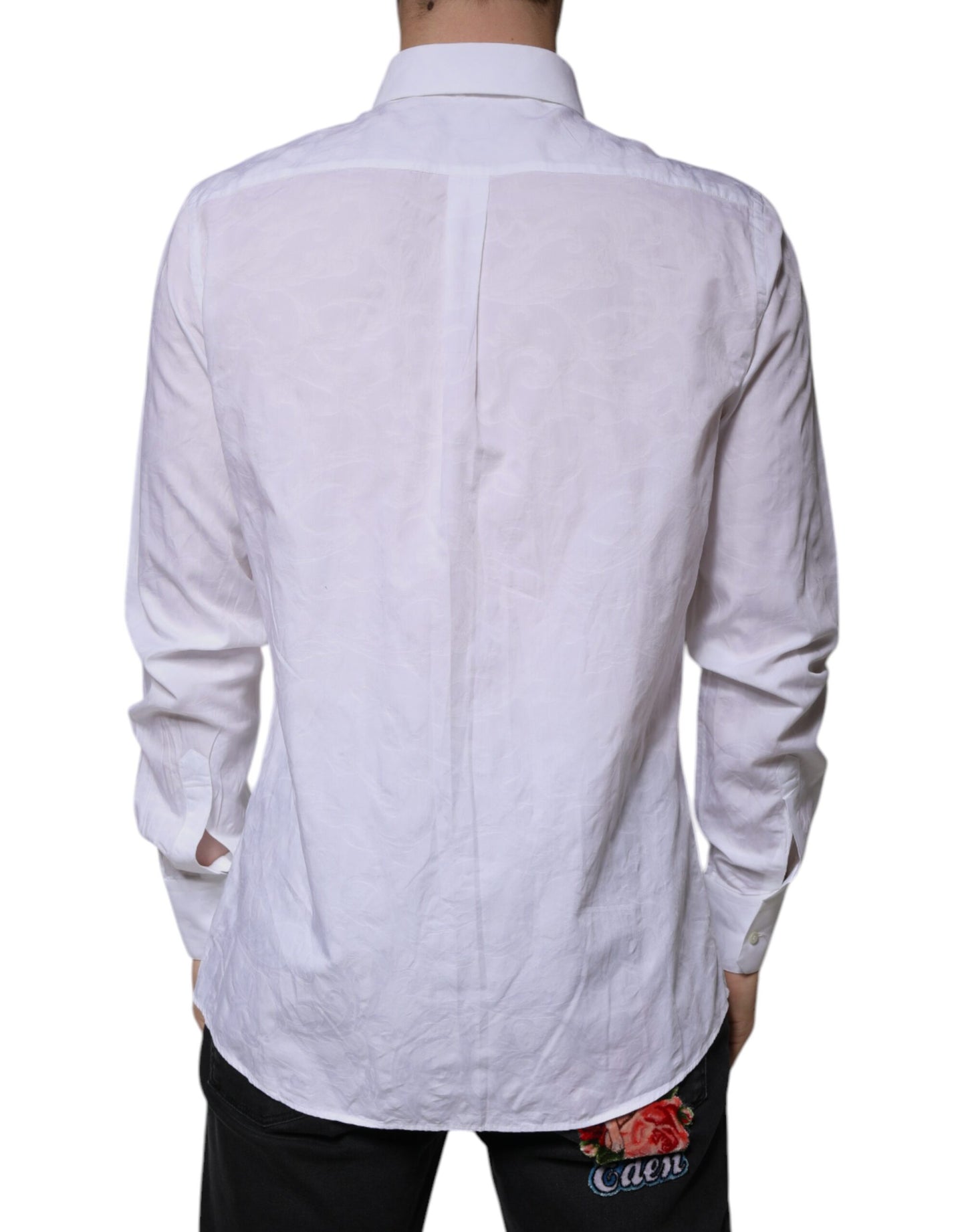 Dolce & Gabbana Weißes Baumwollhemd MARTINI Slim Fit Herren