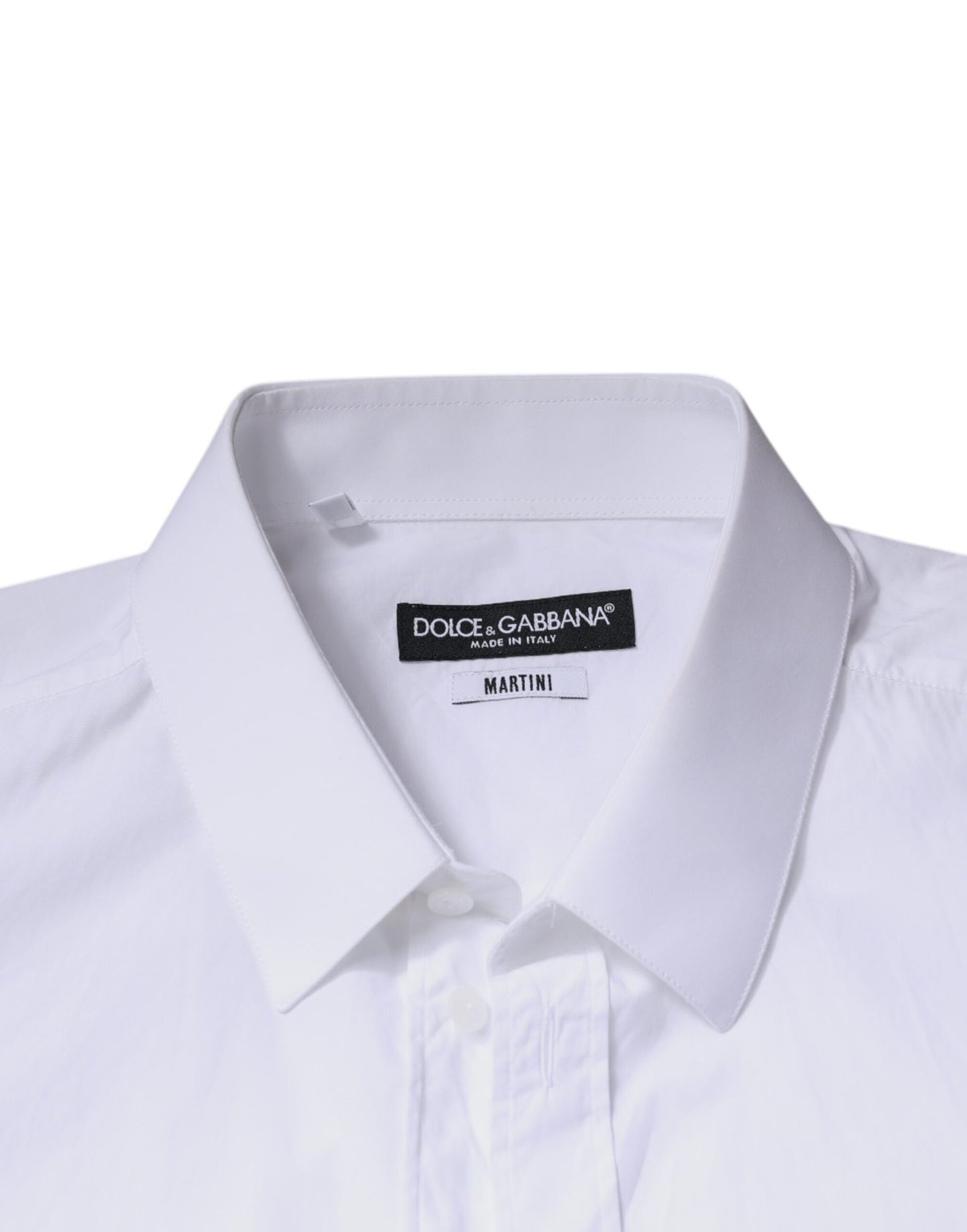 Dolce & Gabbana Weißes Baumwollhemd MARTINI Slim Fit