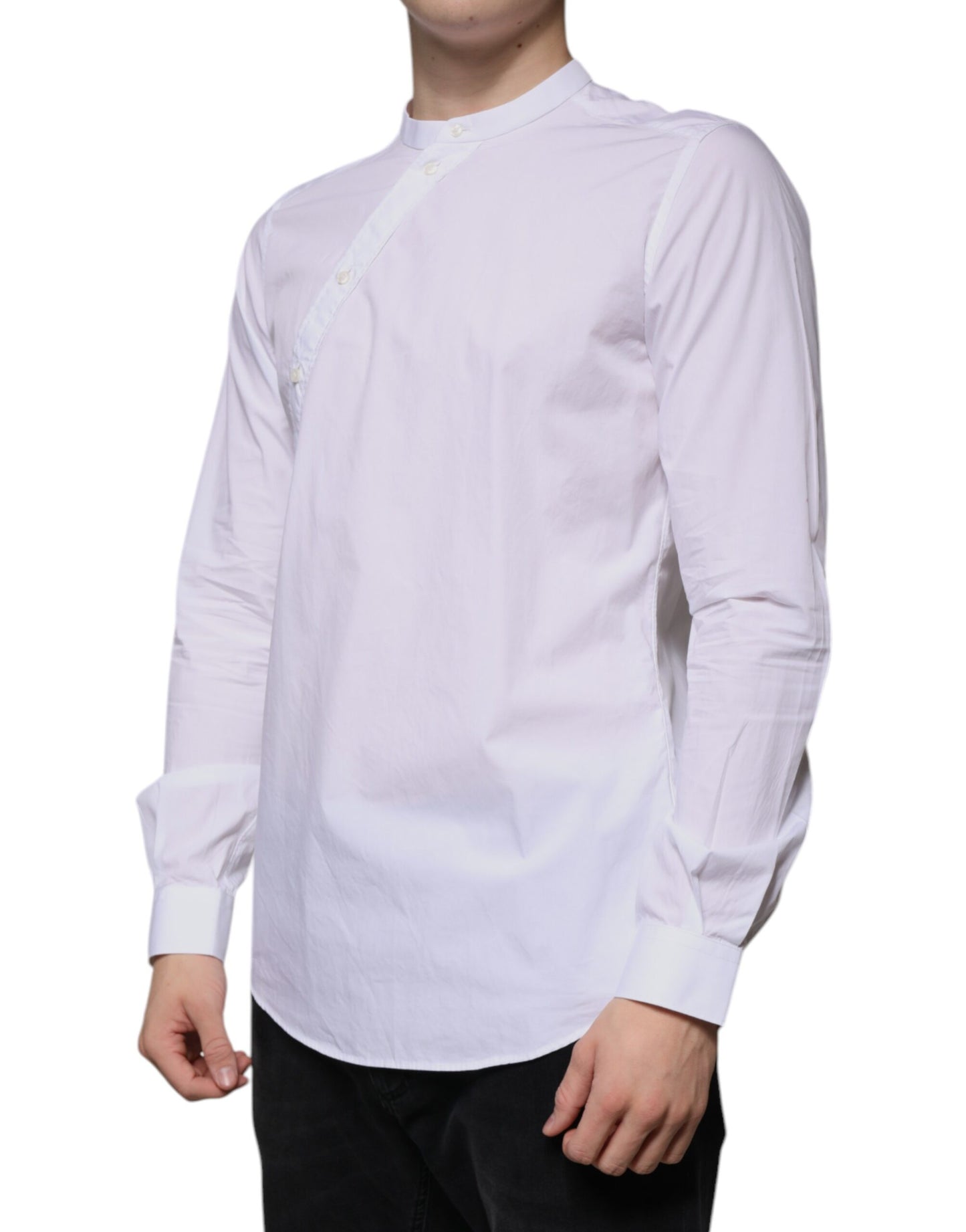 Dolce & Gabbana Weißes Baumwollhemd MARTINI Slim Fit