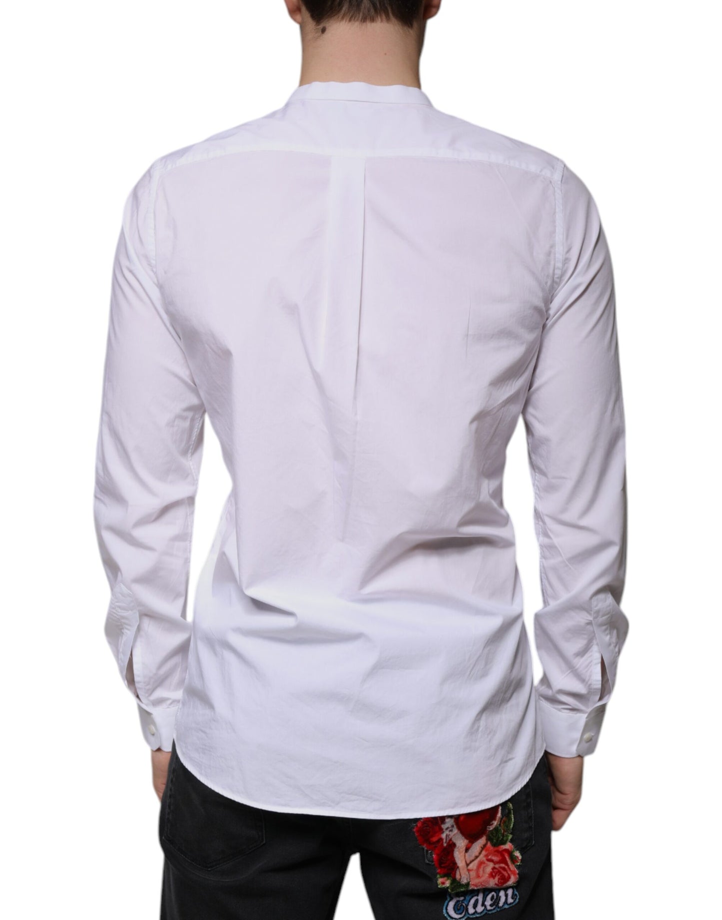 Dolce & Gabbana Weißes Baumwollhemd MARTINI Slim Fit