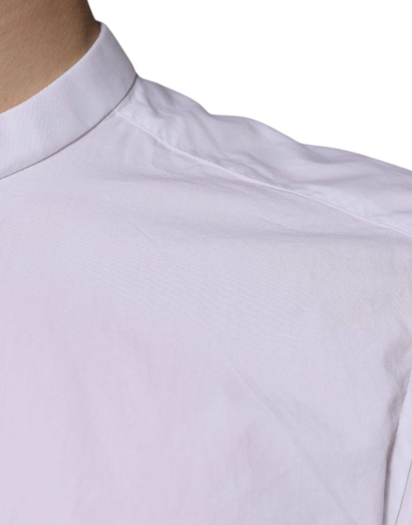 Dolce & Gabbana Weißes Baumwollhemd MARTINI Slim Fit