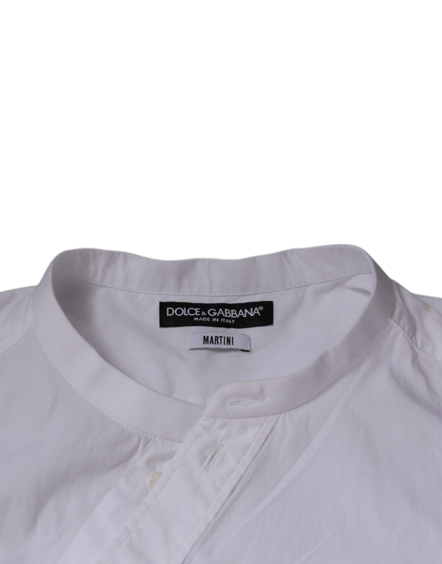 Dolce & Gabbana Weißes Baumwollhemd MARTINI Slim Fit