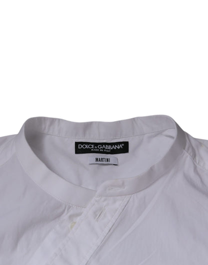 Dolce & Gabbana Weißes Baumwollhemd MARTINI Slim Fit