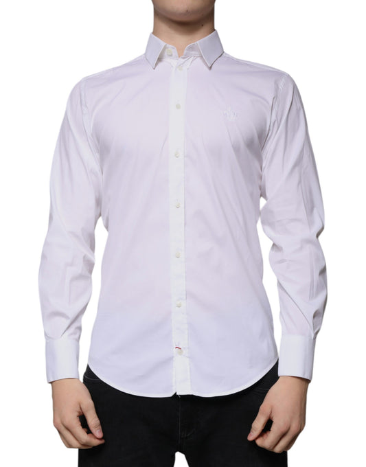 Dolce & Gabbana Weißes Hemd aus Baumwollmischung MARTINI Formal
