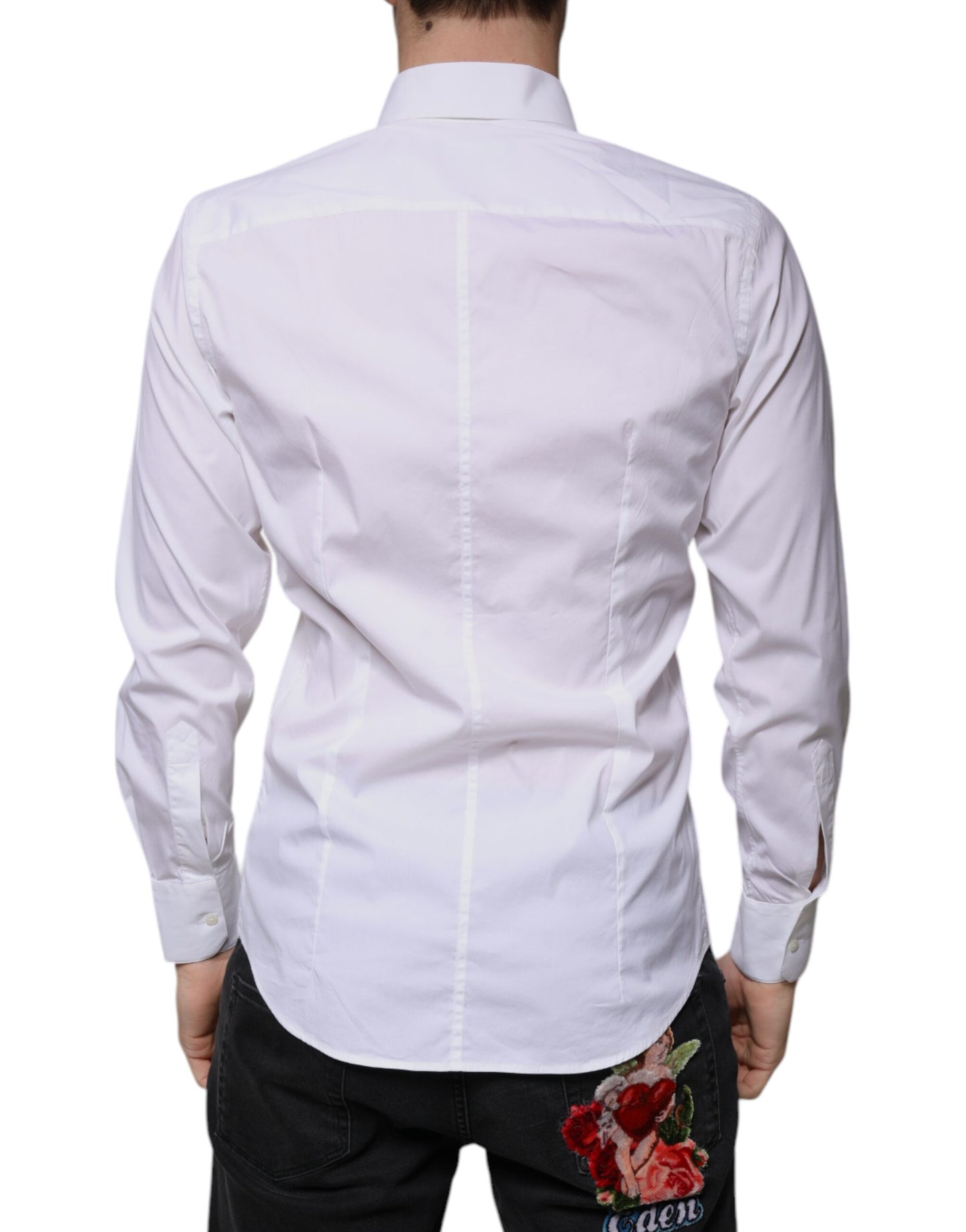 Dolce & Gabbana Weißes Hemd aus Baumwollmischung MARTINI Formal