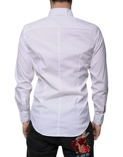 Dolce & Gabbana Weißes Hemd aus Baumwollmischung MARTINI Formal