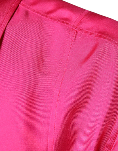 Dolce & Gabbana Rosa Seidenhemd mit Knopfleiste für Männer