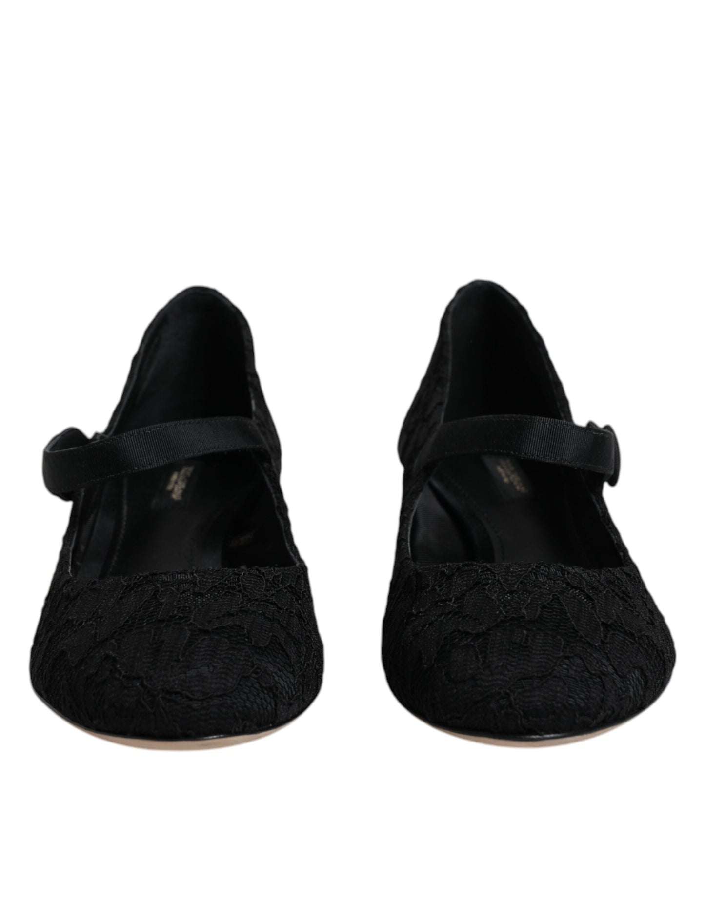 Dolce & Gabbana Schwarz Mary Jane Taormina Spitze Pumps Schuhe