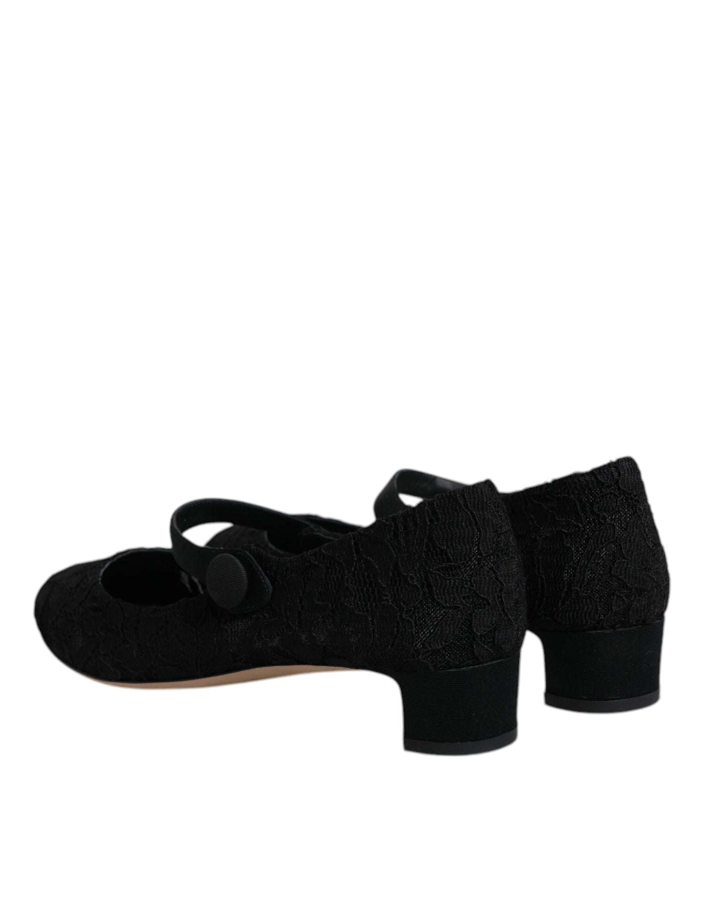 Dolce & Gabbana Schwarz Mary Jane Taormina Spitze Pumps Schuhe