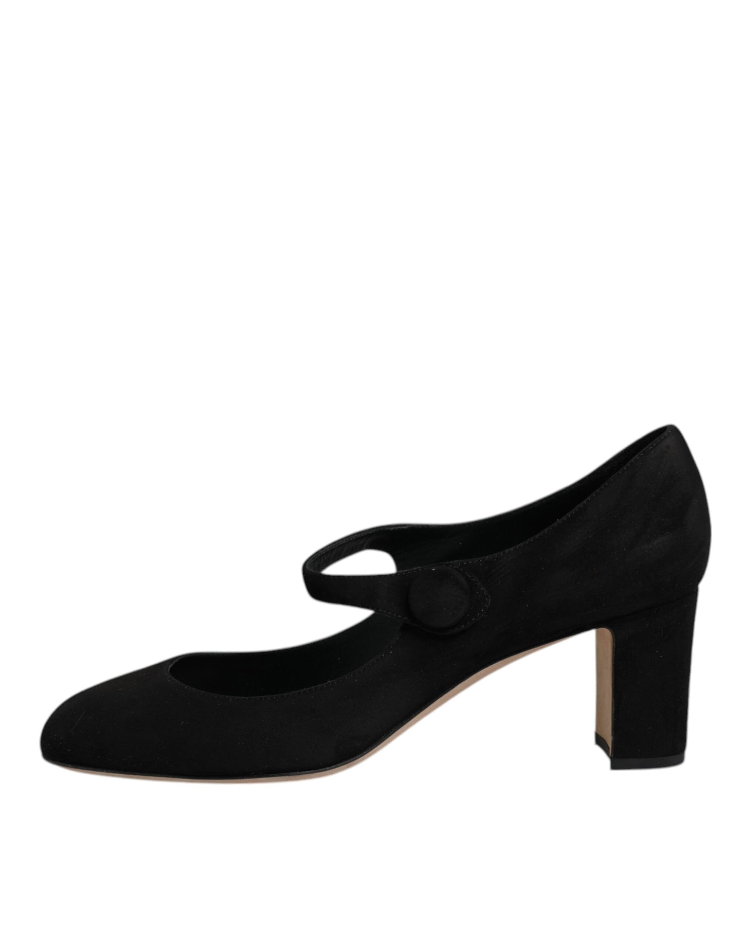 Dolce & Gabbana Schwarz Wildleder Leder Blockabsatz Pumps Schuhe