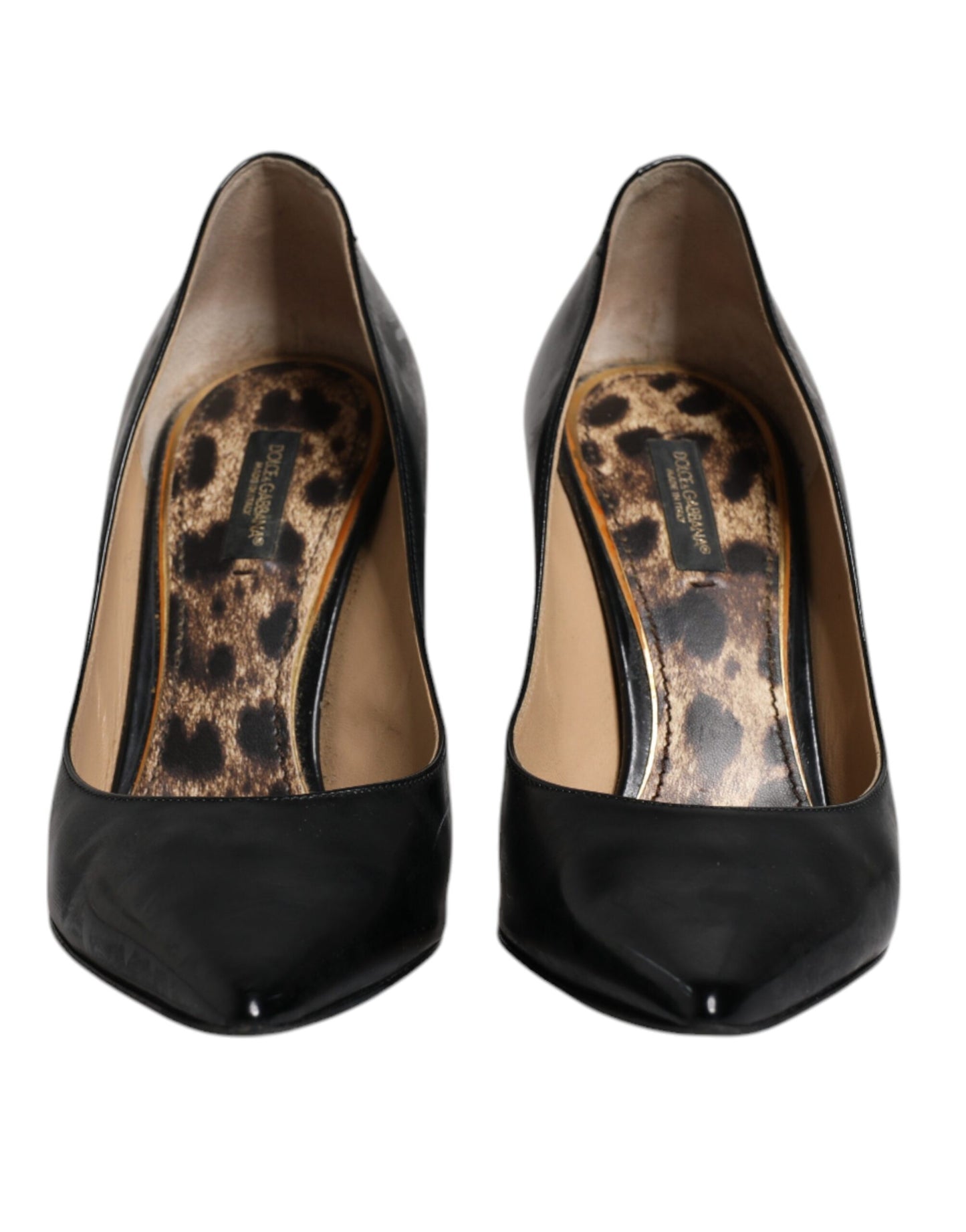 Dolce & Gabbana Schwarz Kalbsleder Stiletto Heels Pumps Schuhe