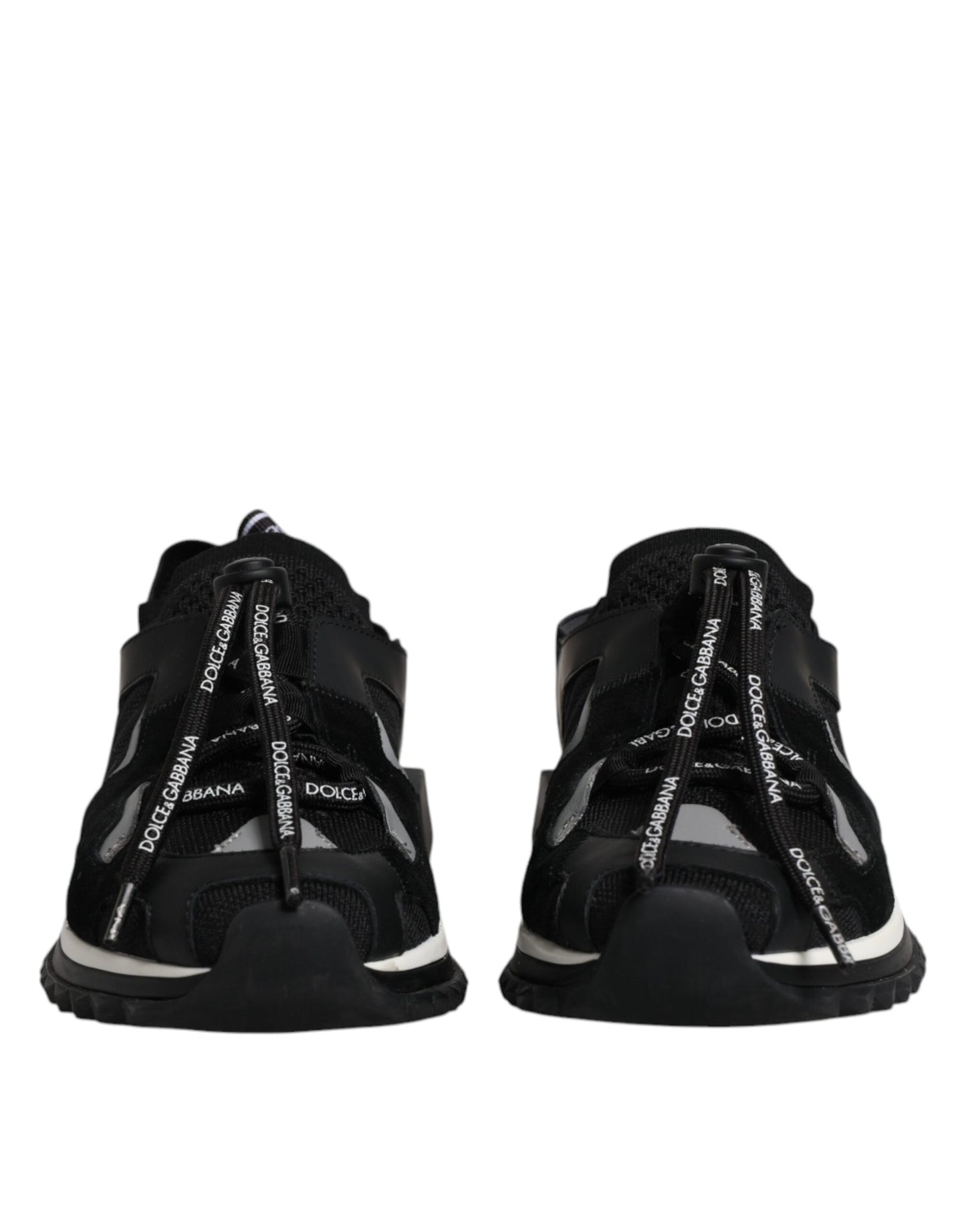 Dolce & Gabbana Schwarz Weiß Logo Sorrento Turnschuhe Schuhe