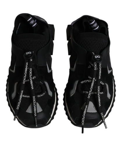Dolce & Gabbana Schwarz Weiß Logo Sorrento Turnschuhe Schuhe