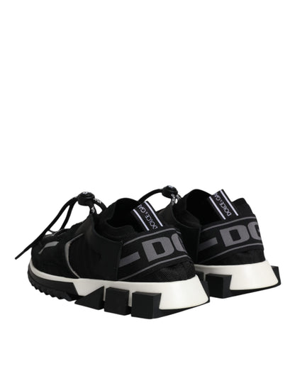 Dolce & Gabbana Schwarz Weiß Logo Sorrento Turnschuhe Schuhe