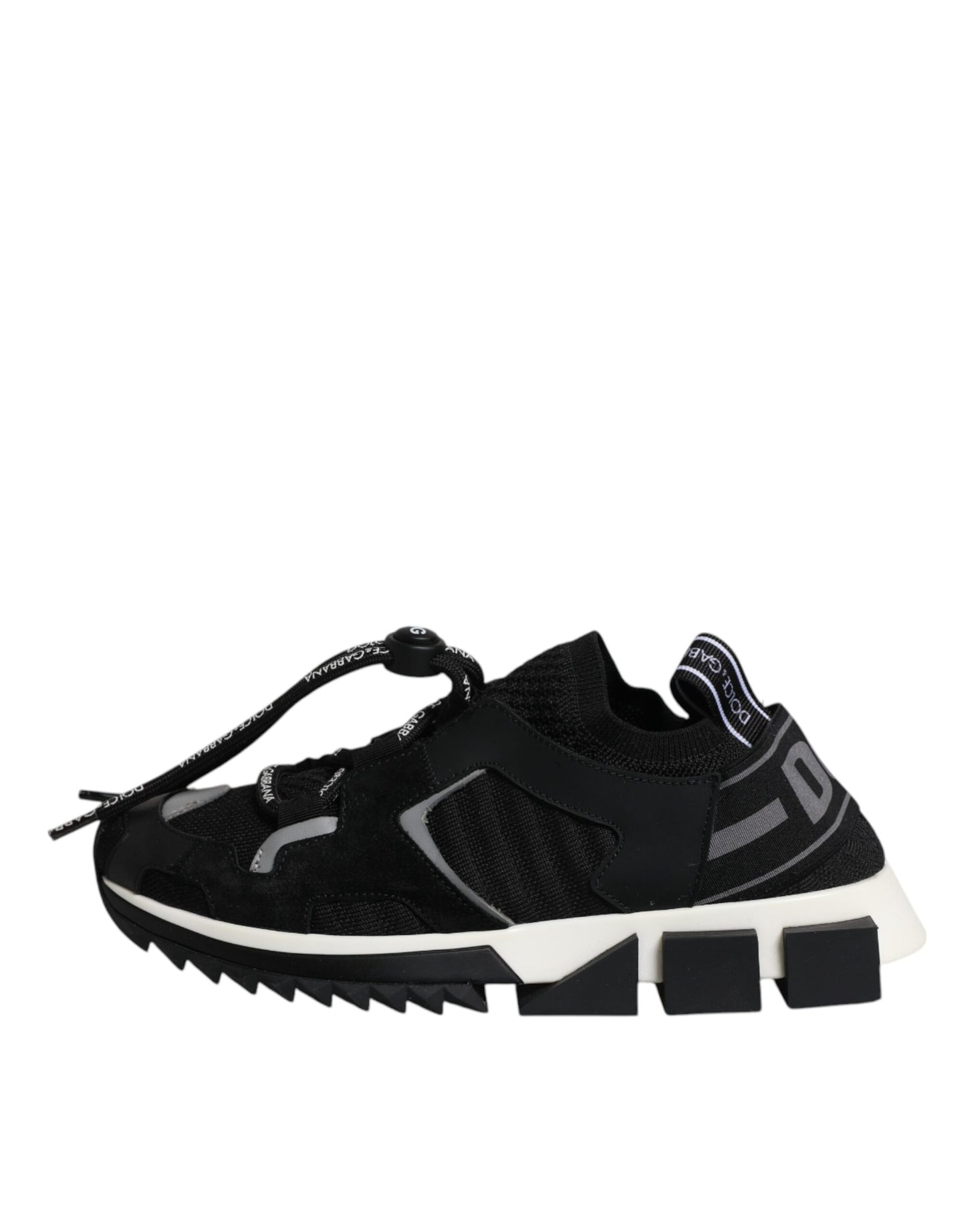 Dolce & Gabbana Schwarz Weiß Logo Sorrento Turnschuhe Schuhe
