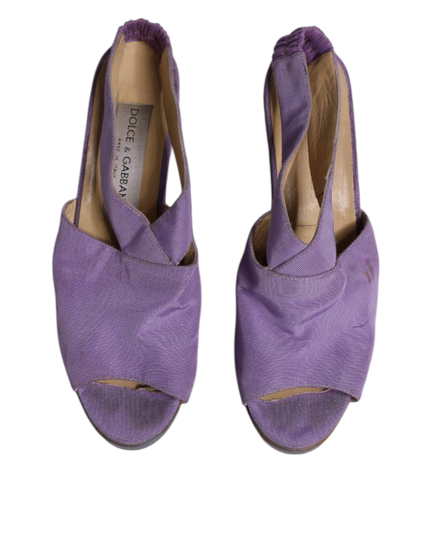 Dolce & Gabbana Lila Plattform Slingback Heels Sandalen Schuhe