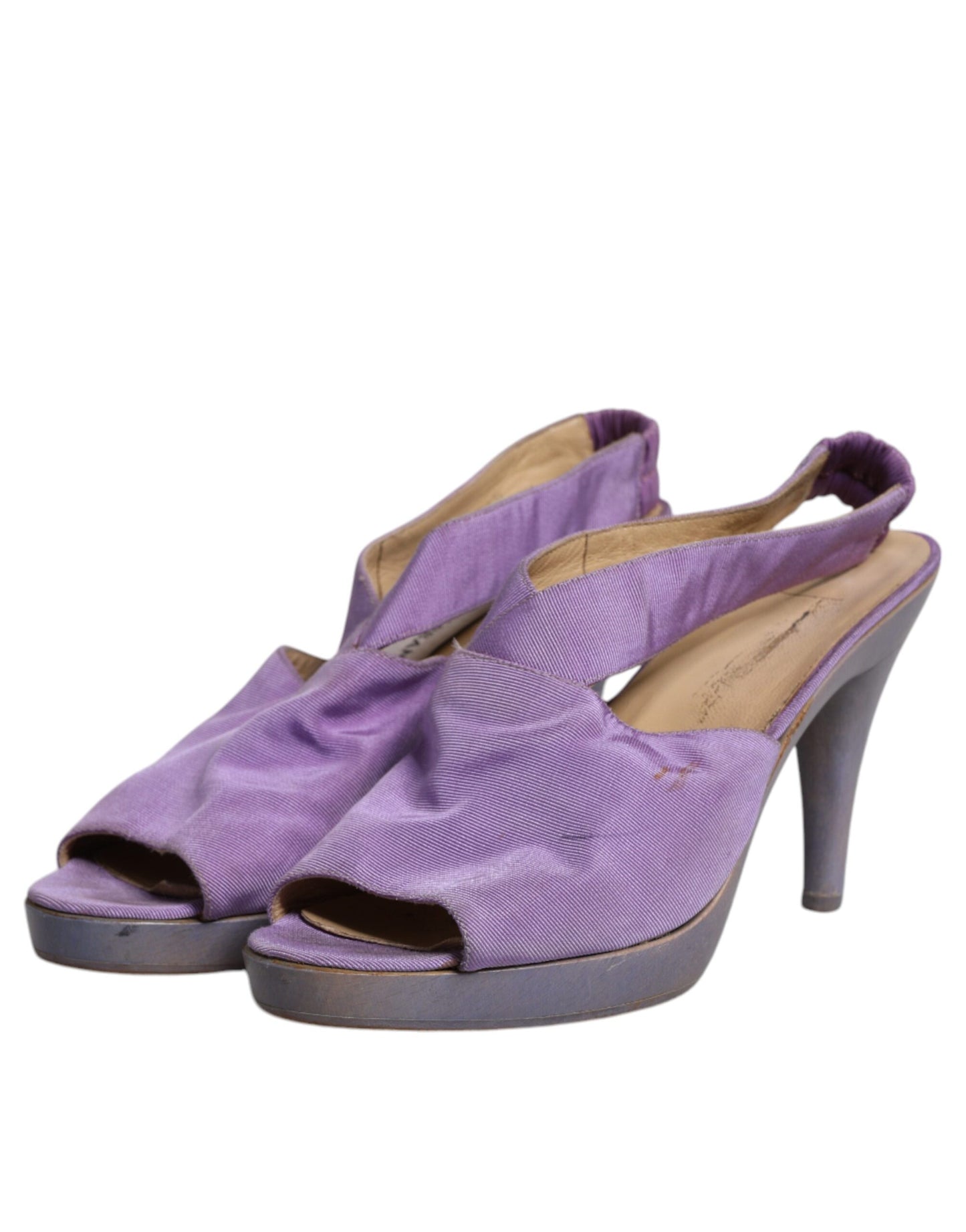 Dolce & Gabbana Lila Plattform Slingback Heels Sandalen Schuhe