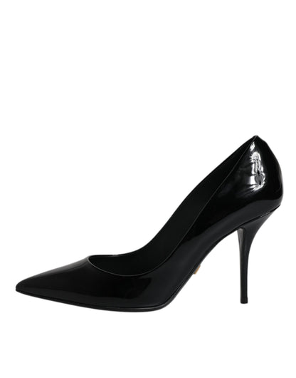 Dolce & Gabbana Schwarze Lackleder High Heels Pumps Schuhe