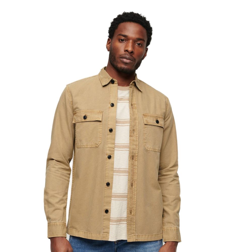 Superdry beige cotton shirt