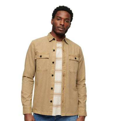Superdry beige cotton shirt