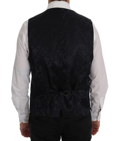 Dolce & Gabbana Graue Stretchweste aus Wolle