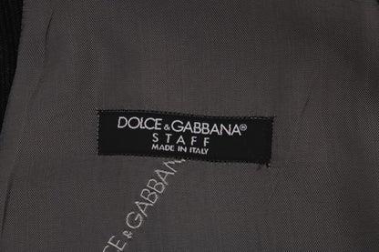 Dolce & Gabbana Schwarze STAFF Baumwollseidenweste