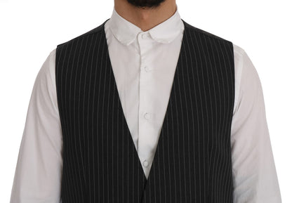 Dolce & Gabbana Graue Stretchweste aus Wolle