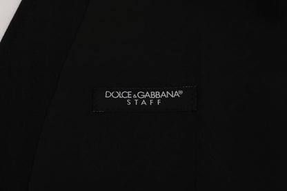 Dolce & Gabbana Schwarze STAFF Wool-Stretch-Weste