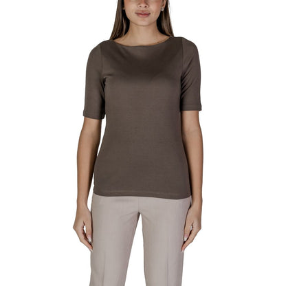 Street One T-Shirt aus brauner Baumwolle