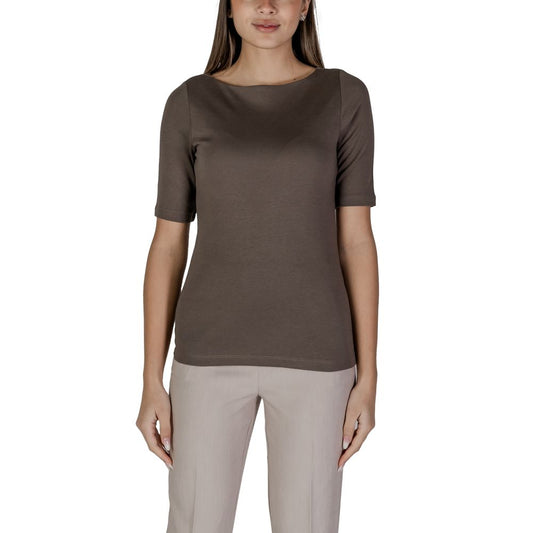 Street One T-Shirt aus brauner Baumwolle