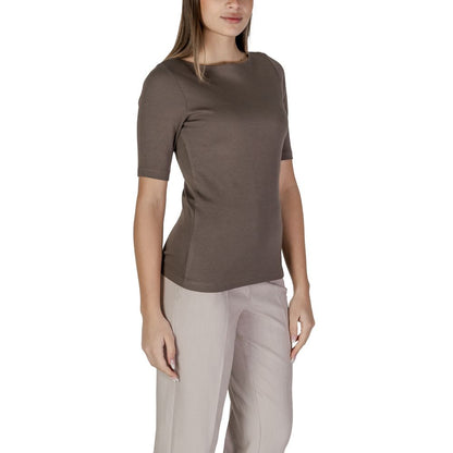 Street One T-Shirt aus brauner Baumwolle