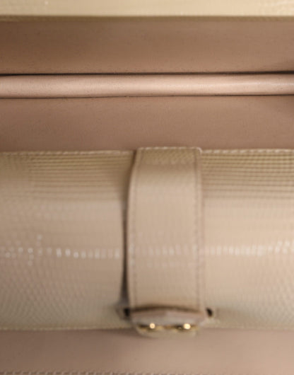 Dolce & Gabbana Beige Leder Ingrid Top Handle Umhängetasche