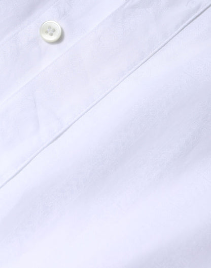 Dolce & Gabbana Weißes formelles Herrenhemd GOLD aus Baumwolle