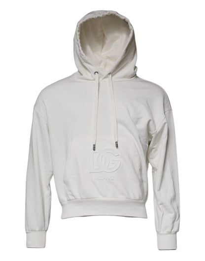 Dolce & Gabbana Weißer Logo-Pullover mit Kapuze Männer Sweatshirt Pullover