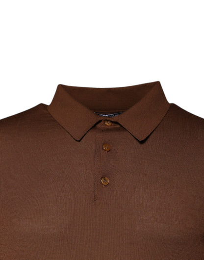 Dolce & Gabbana Brauner Kaschmir Pullover mit Knöpfen für Männer