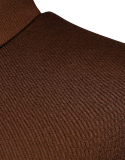 Dolce & Gabbana Brauner Kaschmir Pullover mit Knöpfen für Männer