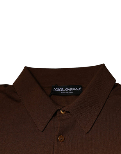 Dolce & Gabbana Brauner Kaschmir Pullover mit Knöpfen für Männer