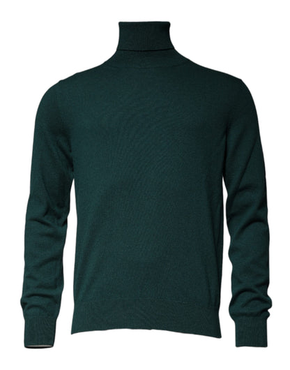Dolce & Gabbana Grüner Kaschmir-Rollkragenpullover für Männer Pullover