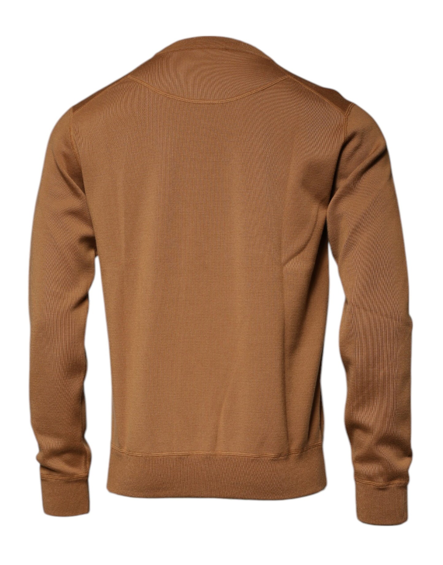 Dolce & Gabbana Brauner Logo-Plakette Rundhals-Pullover