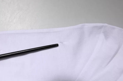 Dolce & Gabbana Weißes Panda King Baumwoll-T-Shirt mit Rundhalsausschnitt