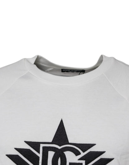 Dolce & Gabbana Weißes DG Sport Crew Neck Kurzarm-T-Shirt