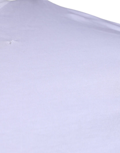 Dolce & Gabbana Weißes DG Logo Baumwoll-T-Shirt mit Rundhalsausschnitt