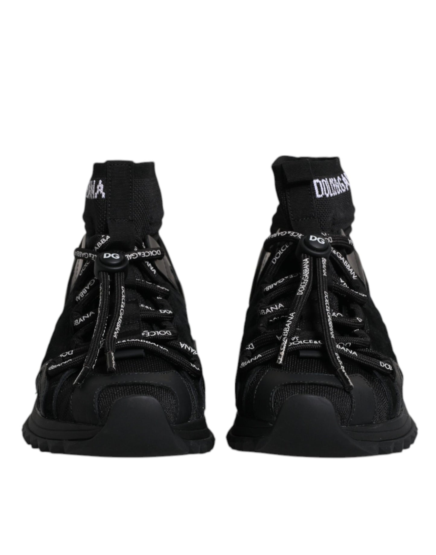 Dolce & Gabbana Schwarz Sorrento Socken Logo Turnschuhe Schuhe
