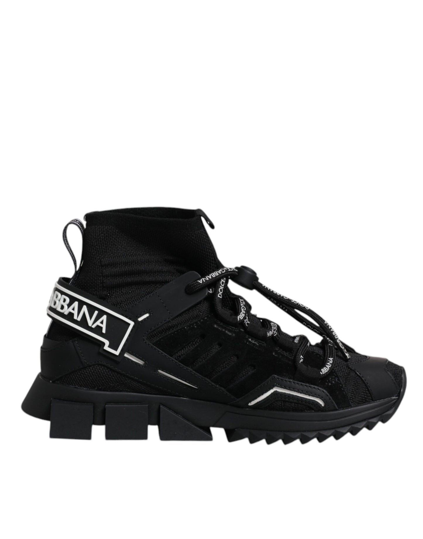 Dolce & Gabbana Schwarz Sorrento Socken Logo Turnschuhe Schuhe